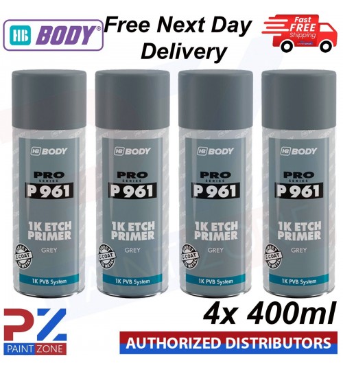 4X HB BODY P961 1K ETCH PRIMER AEROSOL 400ML - GREY